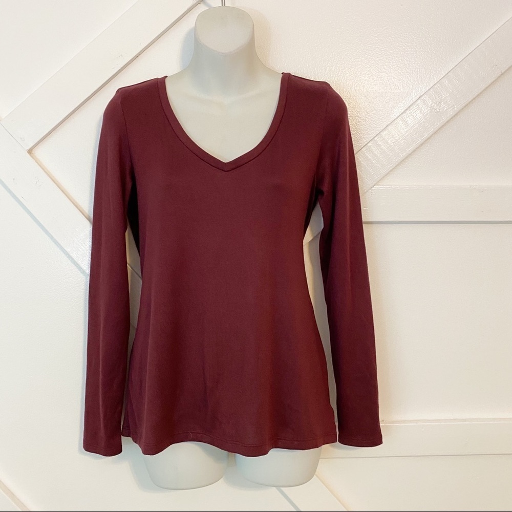 American Eagle Long Sleeve V-Neck T-shirt Sz S
